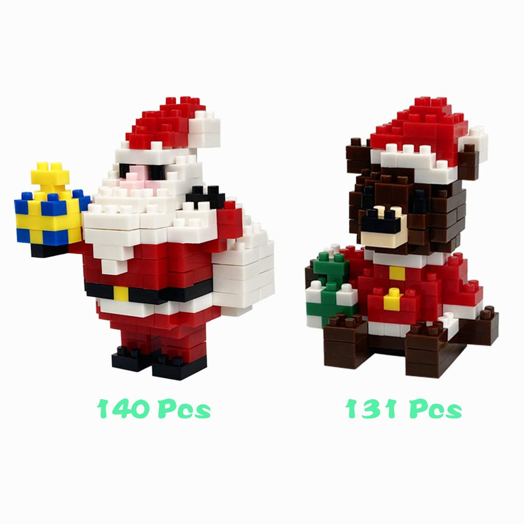 Pinkiwine 4 Pack Christmas Building Block Toys for Kids Boys Girls Teens Christmas Stocking Stuffers Gifts